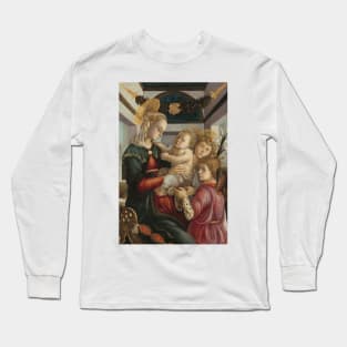 Madonna and Child with Angels by Sandro Botticelli Long Sleeve T-Shirt